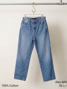 Alex Mill Carla Straight Leg Jeans 100% Cotton size 27
